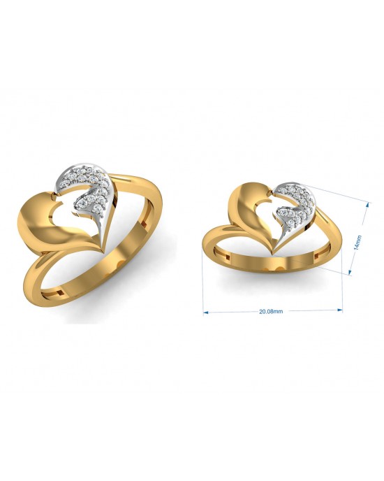 Pana Diamond Heart Pendant Earring & Ring Set