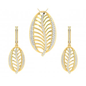 Perry Diamond  Earrings & Pendant  set in Gold