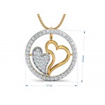 Samra Diamond Hearts Pendant Set