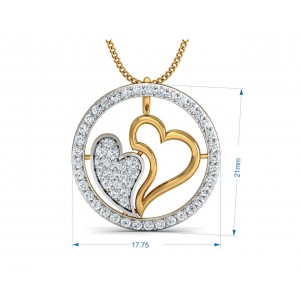 Samra Diamond Hearts Pendant Set