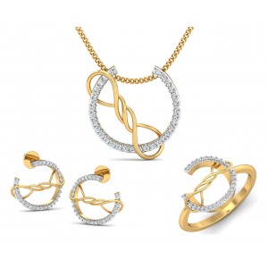 Tanya Diamond Pendant set in Gold