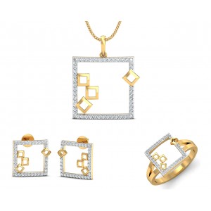 Sabina Gold & Diamond Pendant Set