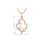 Ella diamond Pendant set in Gold