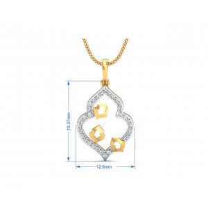 Ella diamond Pendant set in Gold