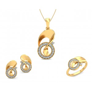 Olivia Diamond Pendant set in 14k Hallmarked Gold