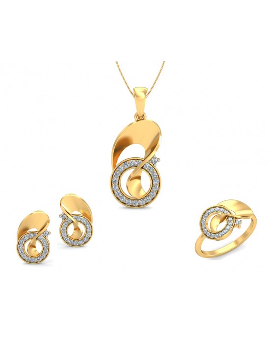 Olivia Diamond Pendant set in 14k Hallmarked Gold