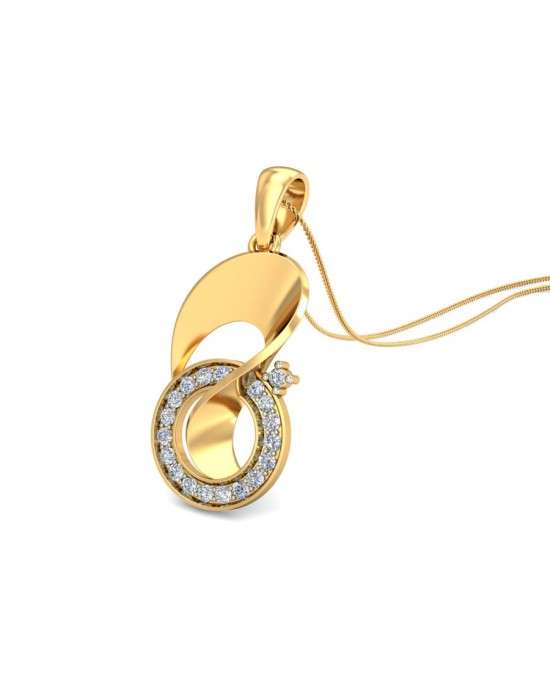 Olivia Diamond Pendant set in 14k Hallmarked Gold
