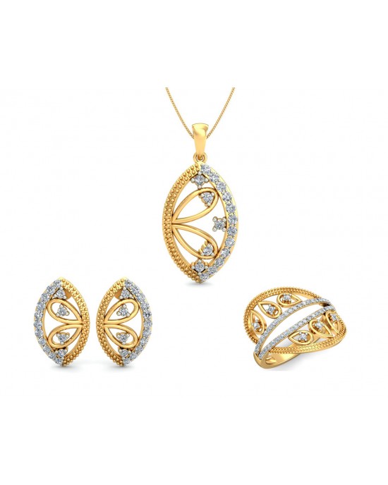 Tara Diamond Pendant set In Gold 