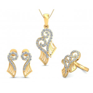 Sana Diamond Pendant set in 14k gold