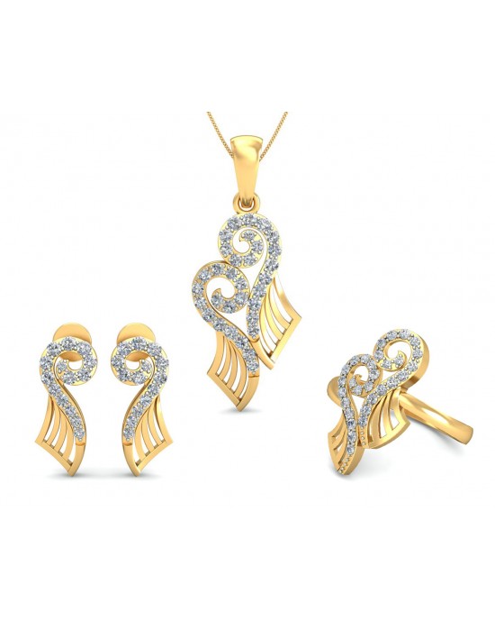 Sana Diamond Pendant set in 14k gold