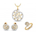 Astra Diamond pendant set in 14k hallmarked Gold
