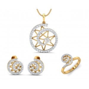 Astra Diamond pendant set in 14k hallmarked Gold