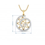 Astra Diamond pendant set in 14k hallmarked Gold
