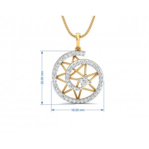 Astra Diamond pendant set in 14k hallmarked Gold