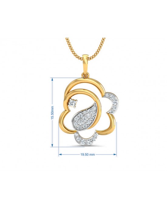 Reya Diamond Pendant, earring ring set In gold