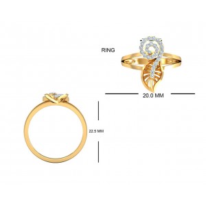 Sama Designer Diamond Pendant, ring & earring set in hallmarked gold