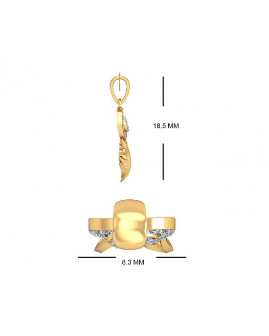 Sama Designer Diamond Pendant, ring & earring set in hallmarked gold