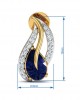 Sary Blue sapphire & diamond pendant, ring & earring set in gold