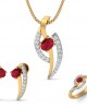 Tory Ruby & Diamond pendant set in Gold