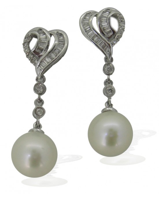 Pearl & Diamonds Pendant Set