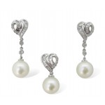Pearl & Diamonds Pendant Set