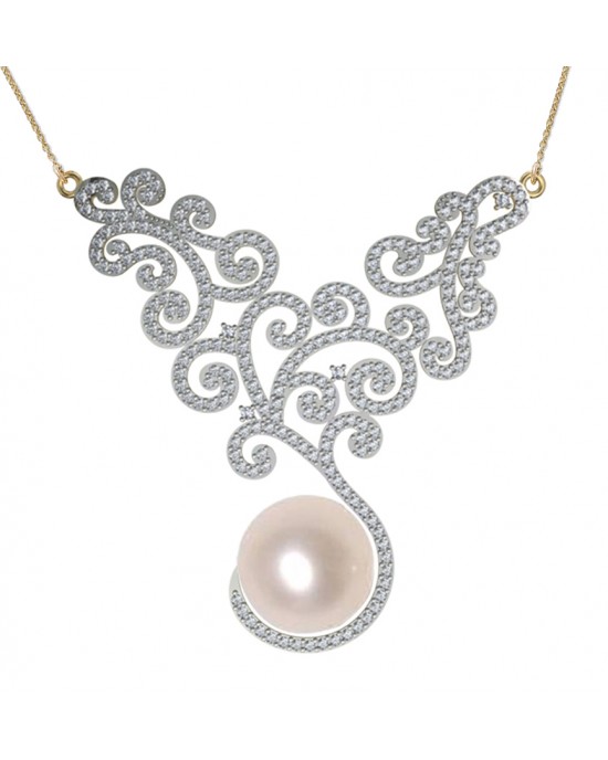 Pearl & Diamond Designer Pendant