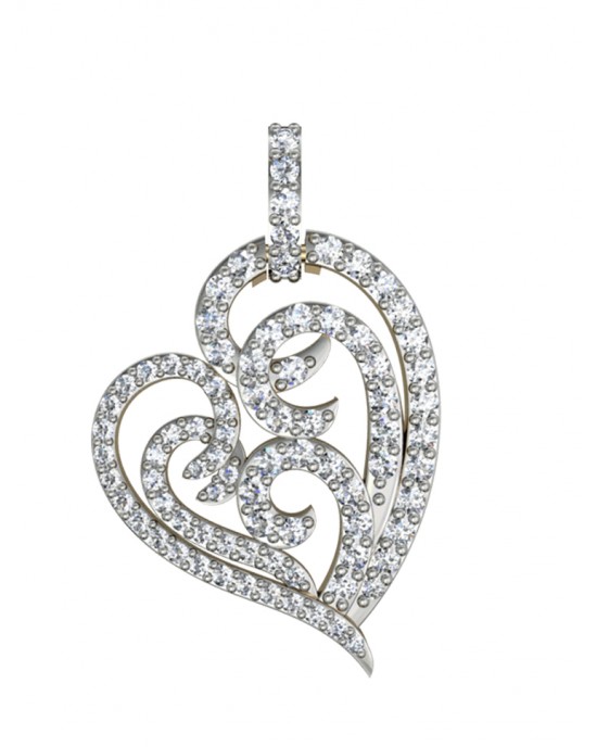 Simply Endearing Diamond Heart Pendant