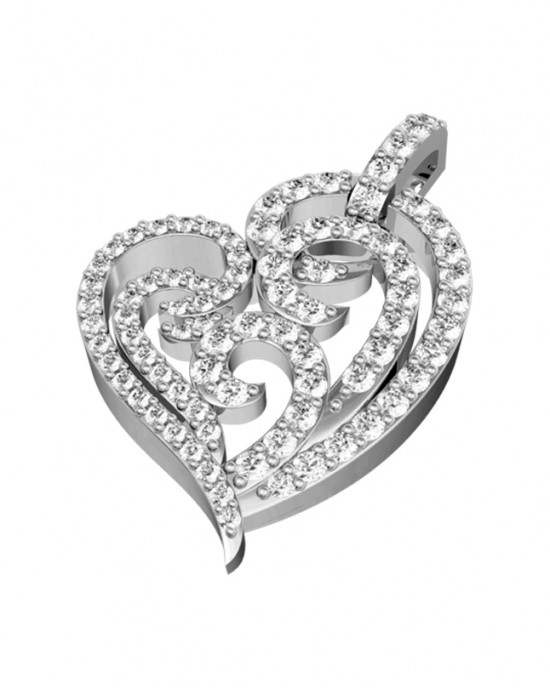 Simply Endearing Diamond Heart Pendant