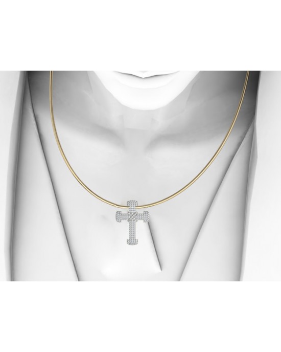 Sparkling Cross pendant with diamonds