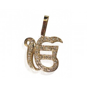 Ik Onkar Pendant with Diamonds