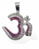 Om Pendant with Rubies and Diamonds