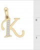 Gold Alphabet K charm