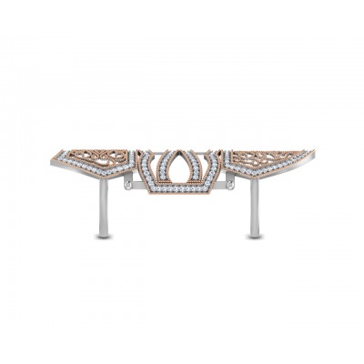Rany diamond full finger ring in gold with movable parts