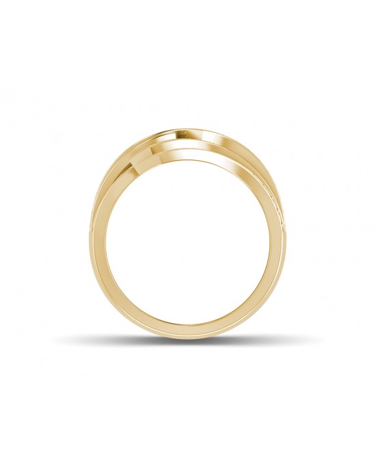 Edana Wide Diamond Band In 14k gold