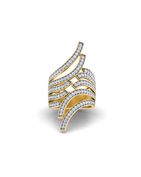 Edana Wide Diamond Band In 14k gold