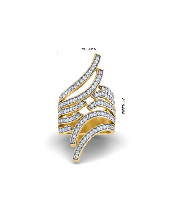 Edana Wide Diamond Band In 14k gold