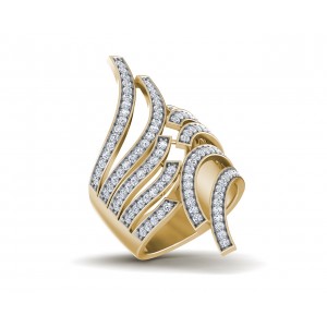 Edana Wide Diamond Band In 14k gold