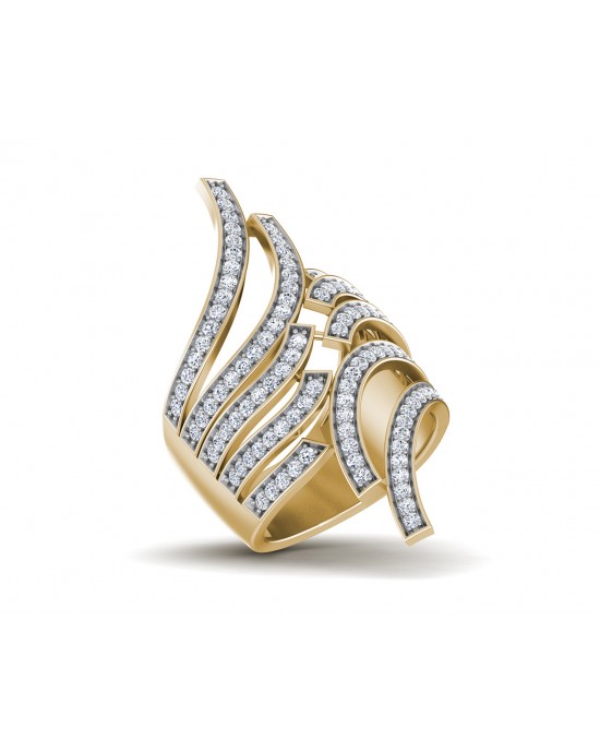 Edana Wide Diamond Band In 14k gold