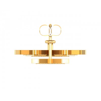 Paige Designer Star earrings front & suspended from lobe in 18k gold with diamonds