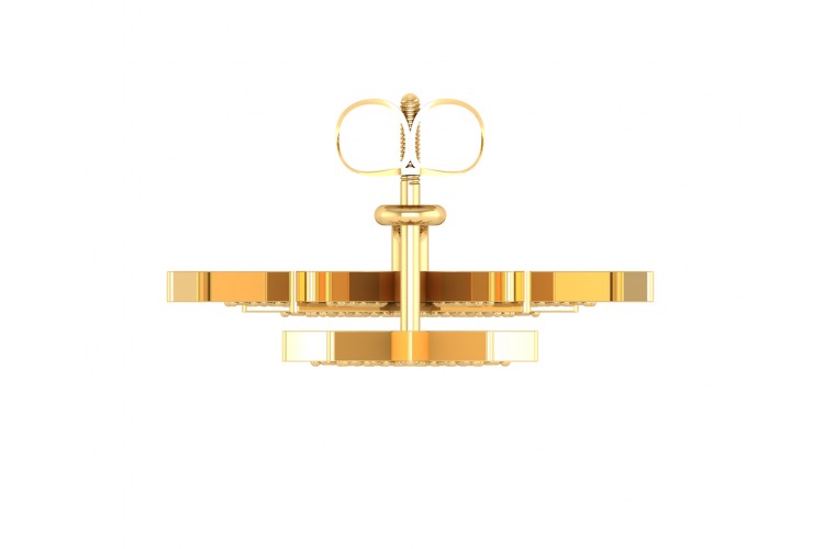 Paige Designer Star earrings front & suspended from lobe in 18k gold with diamonds