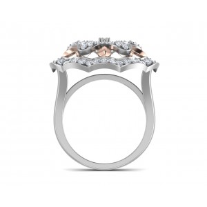 Fara Diamond Floral cocktail ring in 18k gold