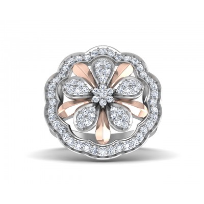Fara Diamond Floral cocktail ring in 18k gold