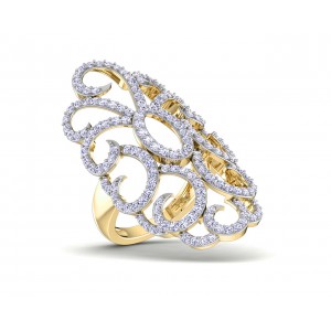 Unika Diamond Cocktail Ring in gold