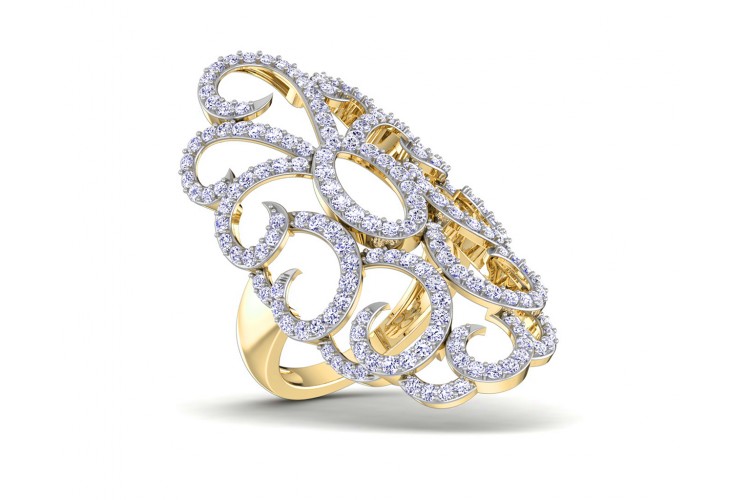 Unika Diamond Cocktail Ring in gold