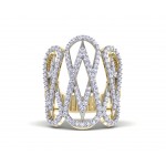 Vien Wide Diamond Band in 18k Gold