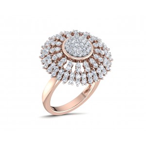 Hedi Conventional Diamond Cocktail ring in Gold