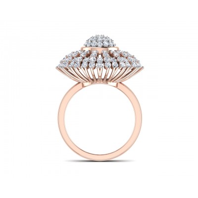Hedi Conventional Diamond Cocktail ring in Gold