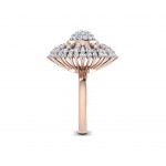 Hedi Conventional Diamond Cocktail ring in Gold