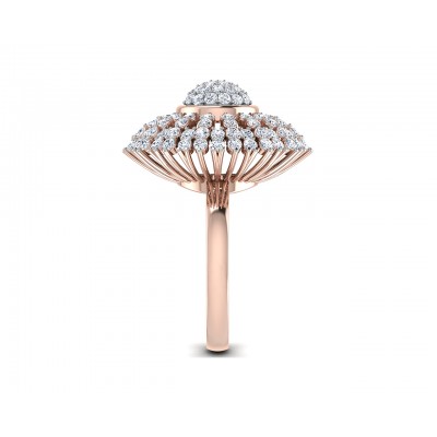 Hedi Conventional Diamond Cocktail ring in Gold