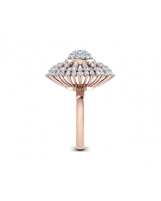 Hedi Conventional Diamond Cocktail ring in Gold